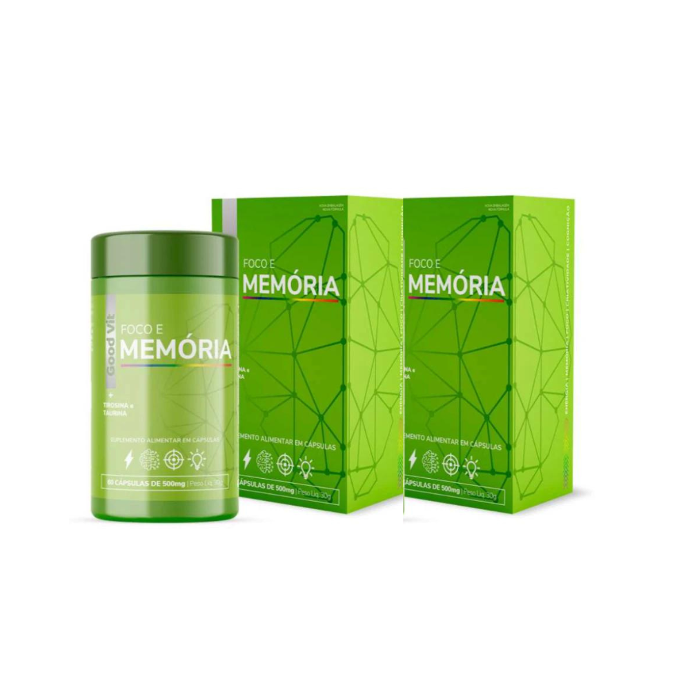 Foco E Memória 500mg 60 Cápsulas - Imagem 2