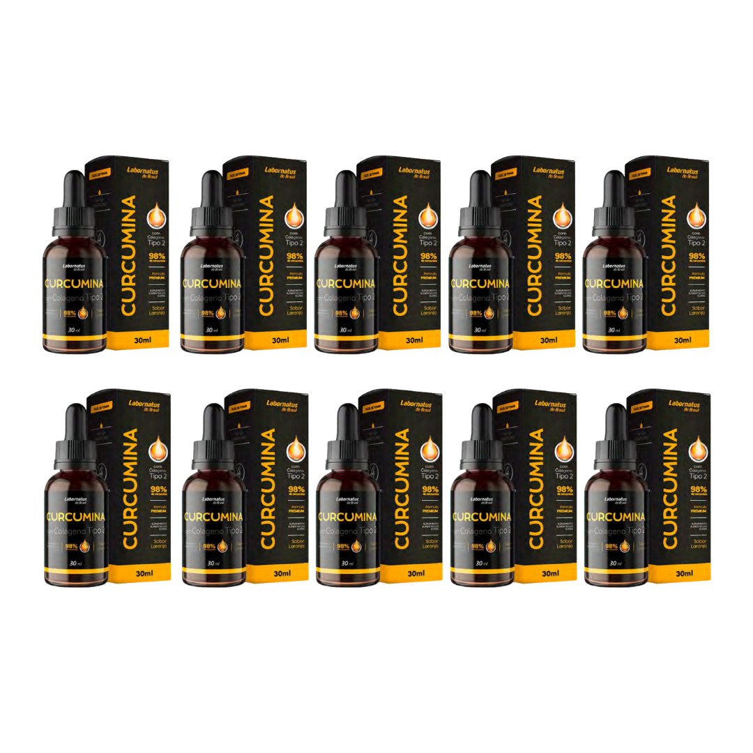 3 Frascos Curcumina Com Colágeno Tipo 2 - Gotas - Imagem 3
