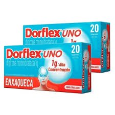 Kit 2 Unidades Dorflex Uno Enxaqueca Dipirona 1g 20 Comprimidos